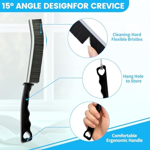 16Pcs Crevice Cleaning Brush Set, Hard Bristle Scrub Brushes - Image 6