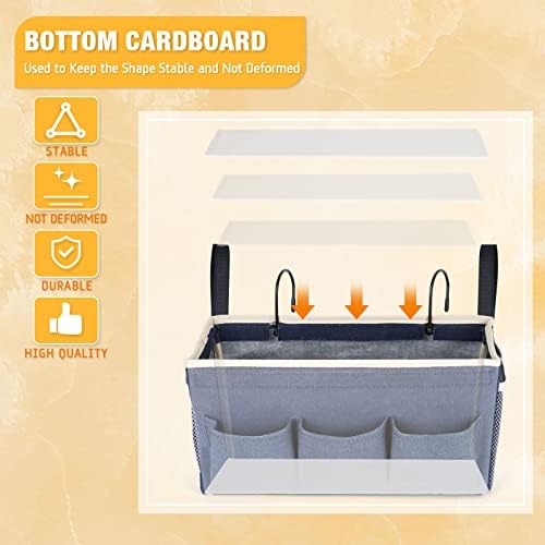 Lilithye Bedside Caddy, Bedside Storage Bag Hanging Organizer - Image 6