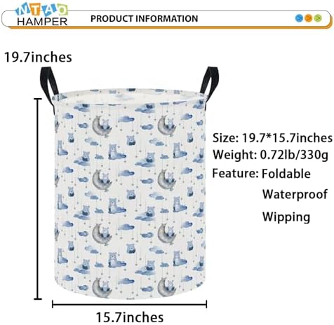 NTAOHAMPER Goody Bear Laundry Hamper, Laundry Basket, Baby Nursery Hamper - Image 2