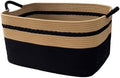 large laundry basket woven from natural cotton rope by Unknown