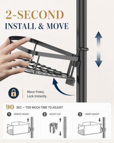 SEIRIONE Rustproof Shower Corner Caddy Organizer - Image 2