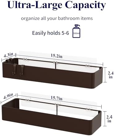 Kitsure Shower Caddy Adhesive, Stylish Shower Organizer - Image 3
