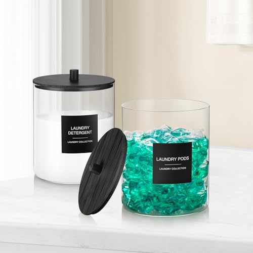 TIPGO Glass Jars for Laundry Room Organization, Laundry Pods Container - Image 6