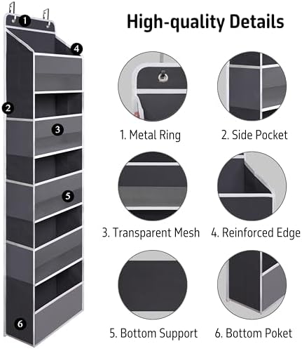 TYMENSH Gray Over Door Organizer - Image 4
