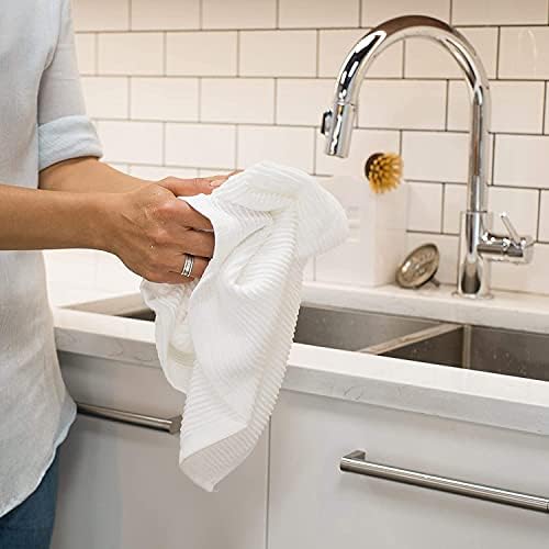 Now Designs Ripple Cotton Dish Towels White 18 x 28in - Image 4