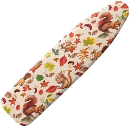 Fall Ironing Board Cover and Pad Squirrel Maple Leaves Standard Size Ironing by Psesaysky