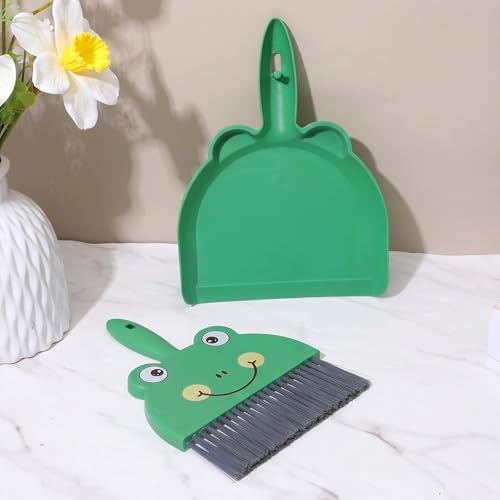 Upgrade Small White Broom and Dustpan Set, Hand Dustpan and Brush Set, Cute - Image 7