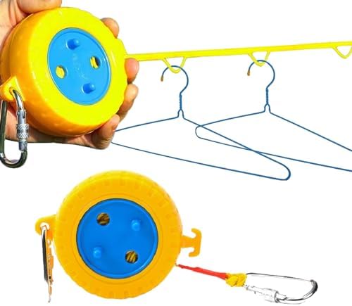 Portable Clothesline Indoors Outdoors Windproof and Slip-Resistant by VFENHIR