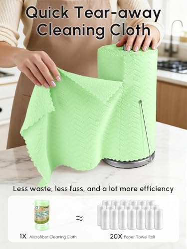 Microfiber Cleaning Cloths Roll 75 Pack 12x12 Inch Lint Free - Image 2