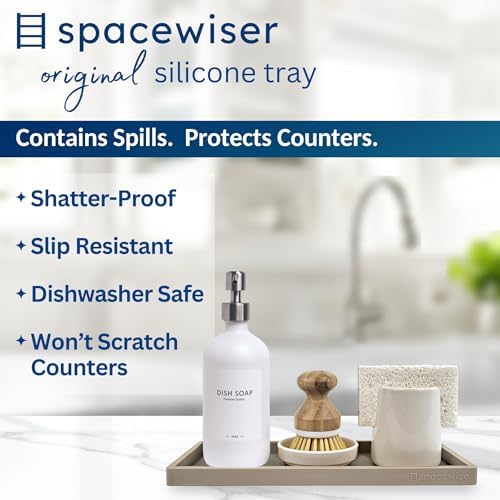 Spacewiser Silicone Countertop & Vanity Tray – 11.7” Bathroom Counter Tray - Image 2