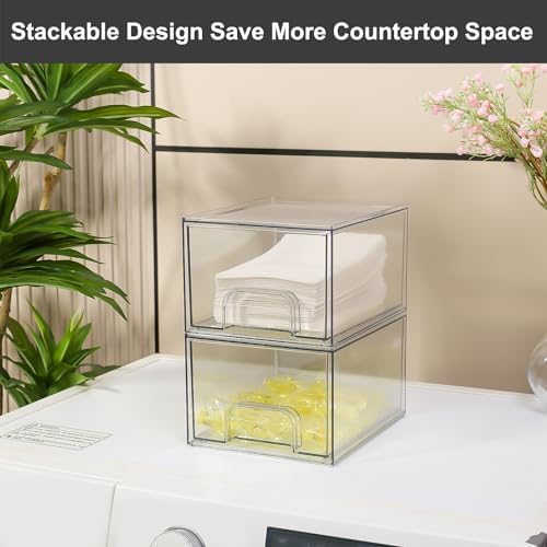 Stackable Dryer Sheet Holder and Laundry Pods Container Set by VOTLEVT - Image 4