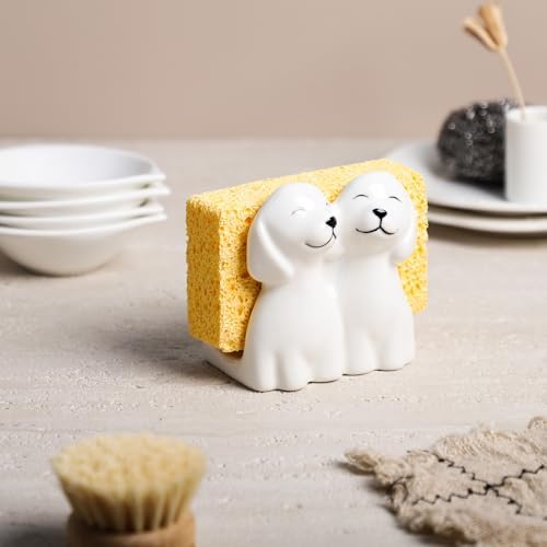 Ceramic Couple Dogs Sponge Holder - Image 6