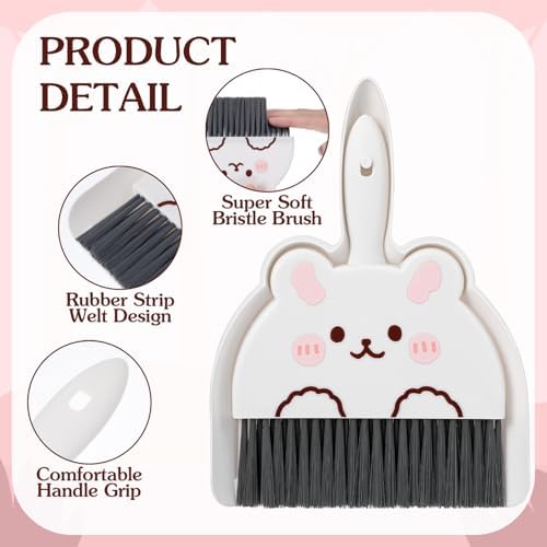 Ouligay Portable Mini Dustpan and Brush Set, Cute Small Broom and Dustpan Set - Image 5