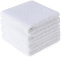 BOOMIBOO 4-Pack Dish Towels, 100% Cotton Waffle Weave, 13x28 in by BOOMIBOO