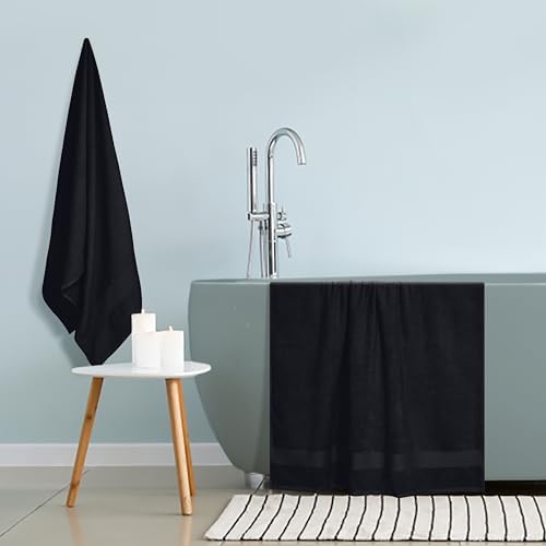GLAMBURG Premium Cotton Oversized 2 Pack Bath Sheet 35x70-100% Pure Cotton - Image 4