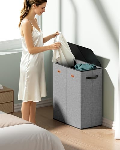 150L Dual-Compartment Laundry Hamper - Image 2