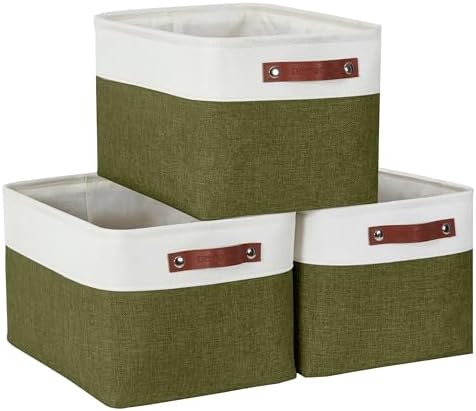 DECOMOMO Storage Bins, Large Fabric Storage Baskets by DECOMOMO