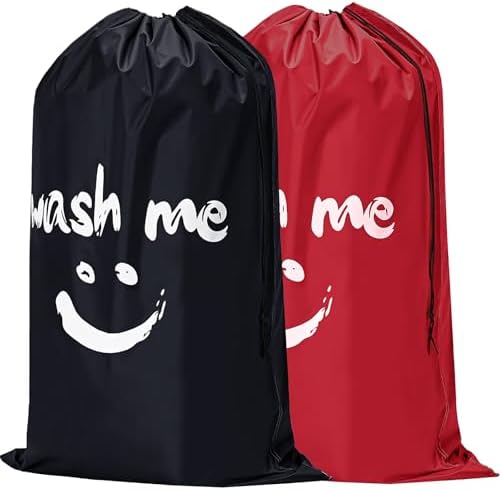 HOMEST 2 Pack XL Wash Me Travel Laundry Bag, Dirty Clothes Organizer, Large by HOMEST