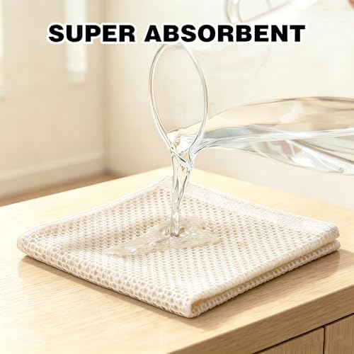 QUILTINA Kitchen Dish Cloths 6 Pack, 12 x 12 Inches, 100% Cotton Waffle Weave - Image 5