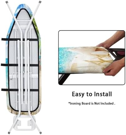 Beach Theme Ironing Board Cover, Beach Starfish Ironing Board Cover Heat - Image 5