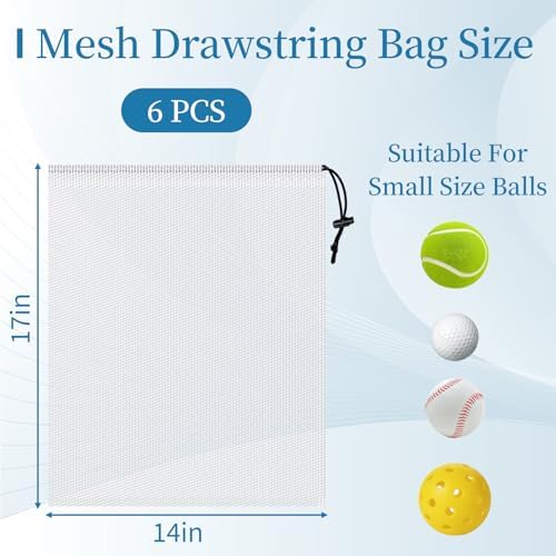 6 Pack Mesh Drawstring Bags - Image 2