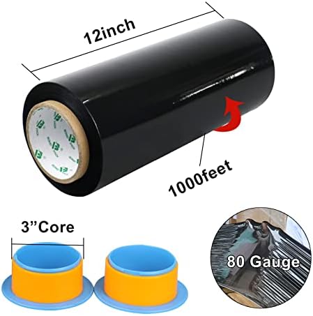 BOMEI PACK Black Stretch Wrap Industrial Strength - Image 3