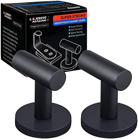 ULIBERMAGNET Strong Magnetic Coat Hooks, Heavy Duty Rubber Coated Magnets Hook by ULIBERMAGNET