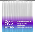 LiBa Shower Curtain PEVA 8G, 72x78 Inch Waterproof Clear by Liba