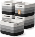 5 Pack Woven Storage Baskets, Decorative Storage Bins by YILOBI