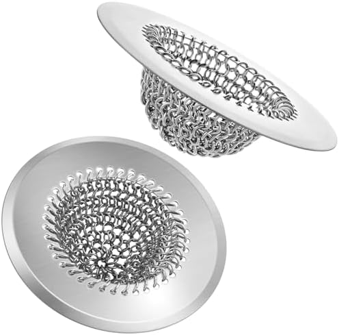 2 Pack Chainlink Kitchen Sink Drain Strainer 4.4 Inch by Lunyi