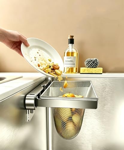 Kitchen Sink Strainer with Filter Mesh Bag, Food Waste Filter Basket, Folding - Image 2