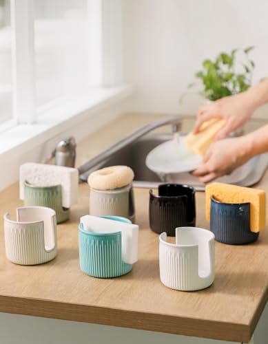 Ceramic Sponge Holder for Kitchen Sink, Scrub Sponge Dish Rack, Farmhouse - Image 5