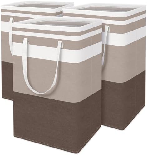 BlissTotes 3-Pack Laundry Basket, Collapsible Laundry Hamper by BlissTotes