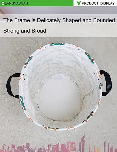 Round Laundry Basket Collapsible Storage Hamper - Image 6