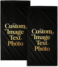 Custom Photo Hand Towel Set of 2, Personalized Text/Image/Photo Printed Towels by Granbey