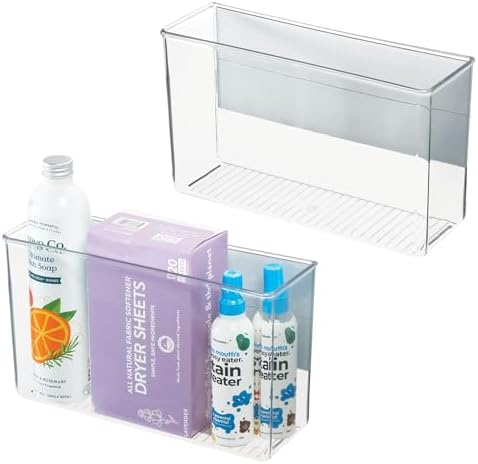 iDesign Magnetic Large Clear Plastic Organizer Bins by iDesign