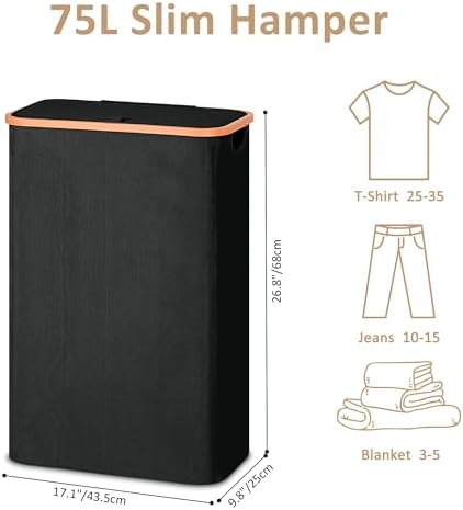 Vincona Slim Laundry Basket - Image 4