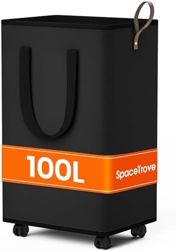 SpaceTrove Rolling Laundry Basket by Unknown