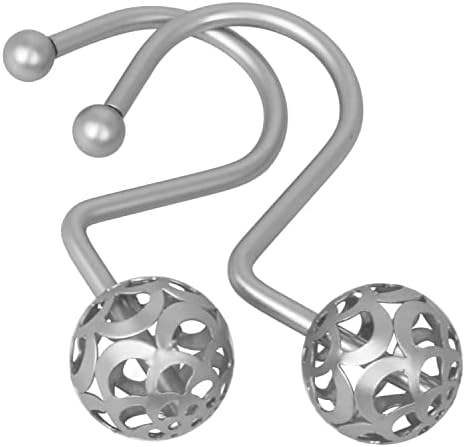 Gracelife 12Pcs Hollow Ball Shower Curtain Hooks Luxury Quality Rustproof by Gracelife