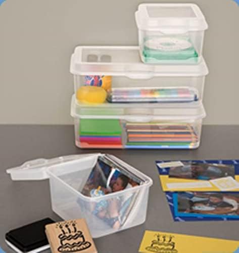 Sterilite FlipTop, Stackable Small Storage Bin - Image 5