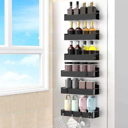 HuggieGems 6 Pack Magnetic Spice Rack Organizer by HuggieGems