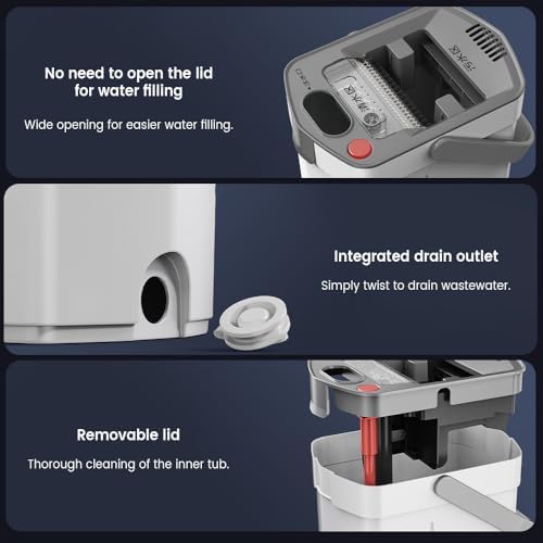 Mop and Bucket Set with Dirty Water Separation, Flat Mop System Auto-Separates - Image 3
