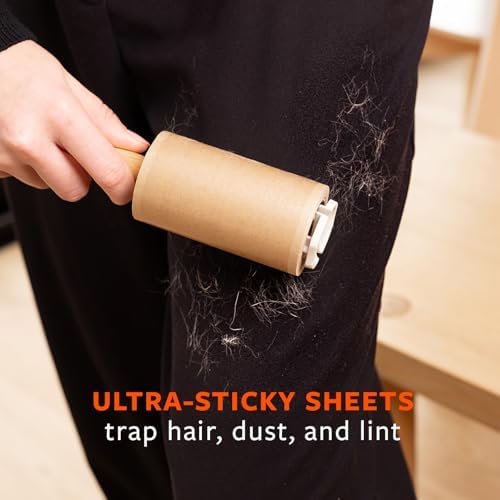 Full Circle Bamboo Lint Roller, Refillable & Reusable, 100 Sheets - Image 2