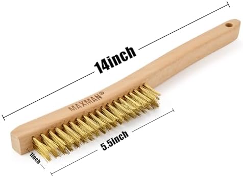 MAXMAN Brass Brush 2Pcs, Rust & Weld Cleaner - Image 2