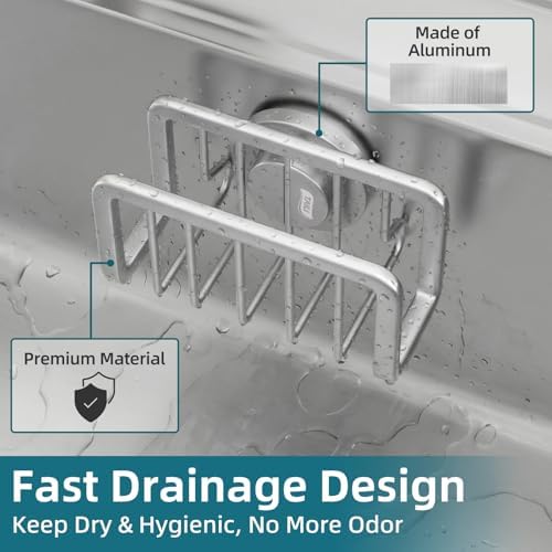 TAILI Sink Caddy with Strong Suction Cup, Sponge Holder - Image 4