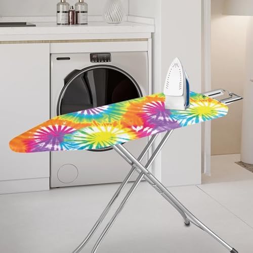 Rainbow Tie-Dye Swirl Steam Ironing Board Replacement Cover, Trippy Style - Image 2