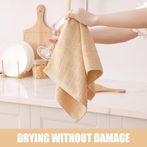 Homaxy 100% Cotton Terry Kitchen Towels, 8 Pack - Image 4
