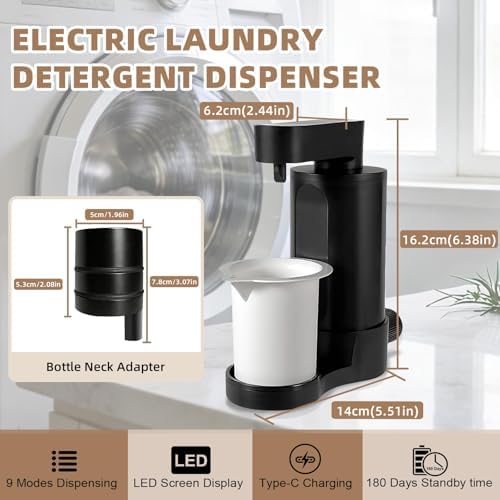 Electric Laundry Detergent Dispenser, USB-C Rechargeable Automatic Laundry - Image 2