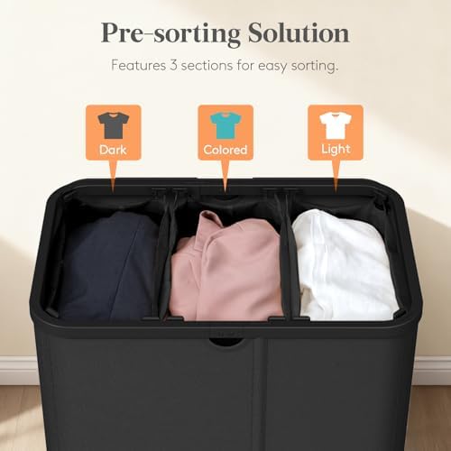 Lifewit 185L 3 Section Laundry Hamper - Image 3