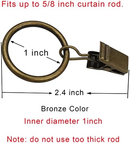 LLPJS 44 Pack Curtain Rings - Image 2